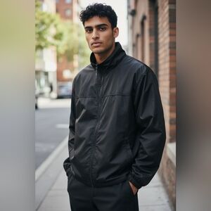 Men's Black JS Collections Windbreaker Jacket
